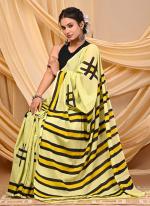 Cotton Yellow Daily Wear Printed Saree